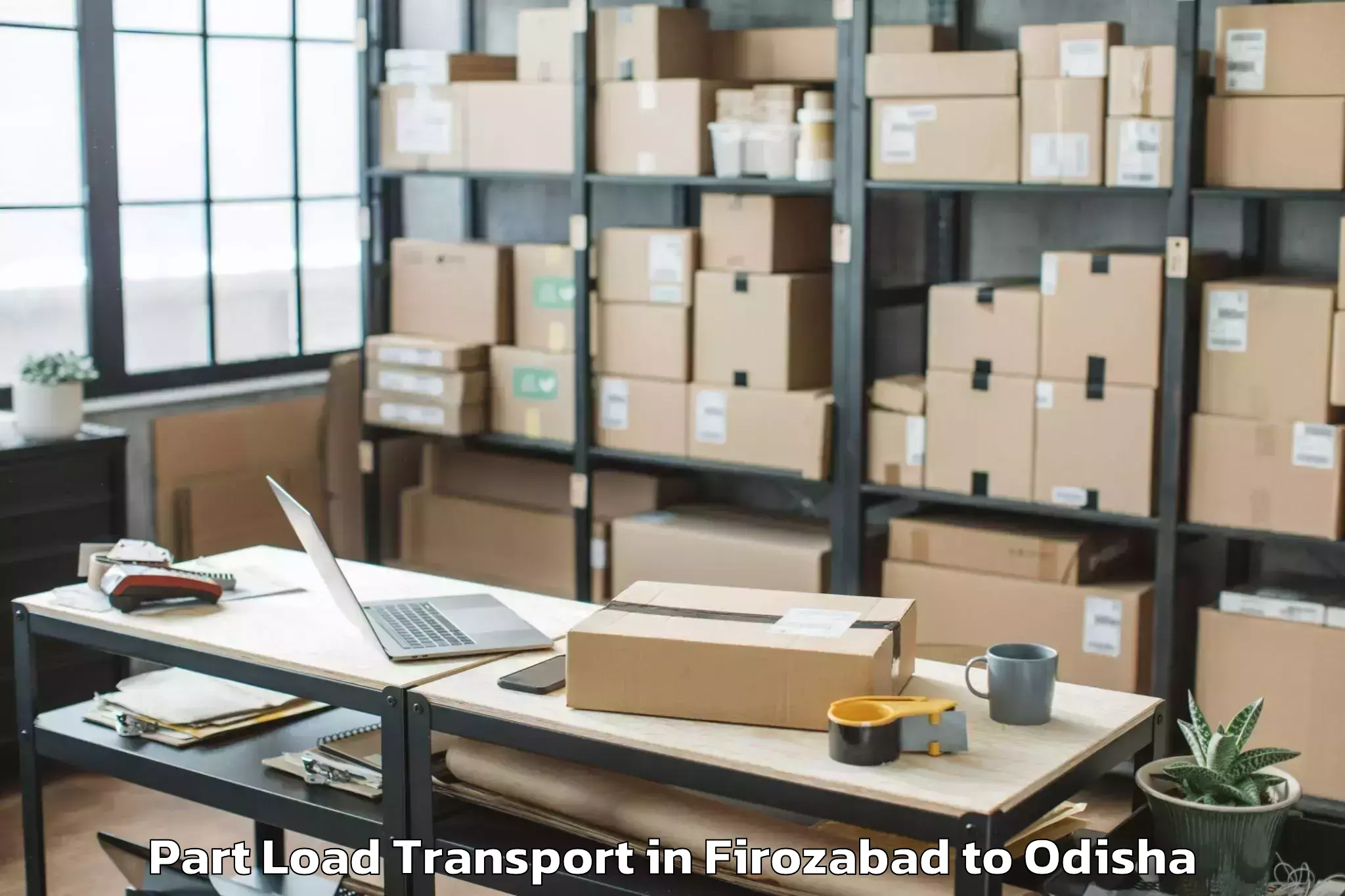 Book Firozabad to Bargarh Part Load Transport Online